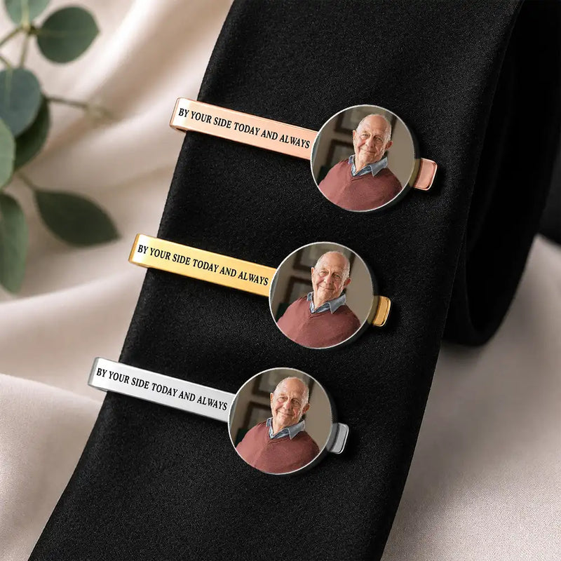 Sentimental,Custom Photo,Family,Wedding,Upload Full Photo - Custom Photo I Walk With You Today And Everyday - Personalized Tie Clip