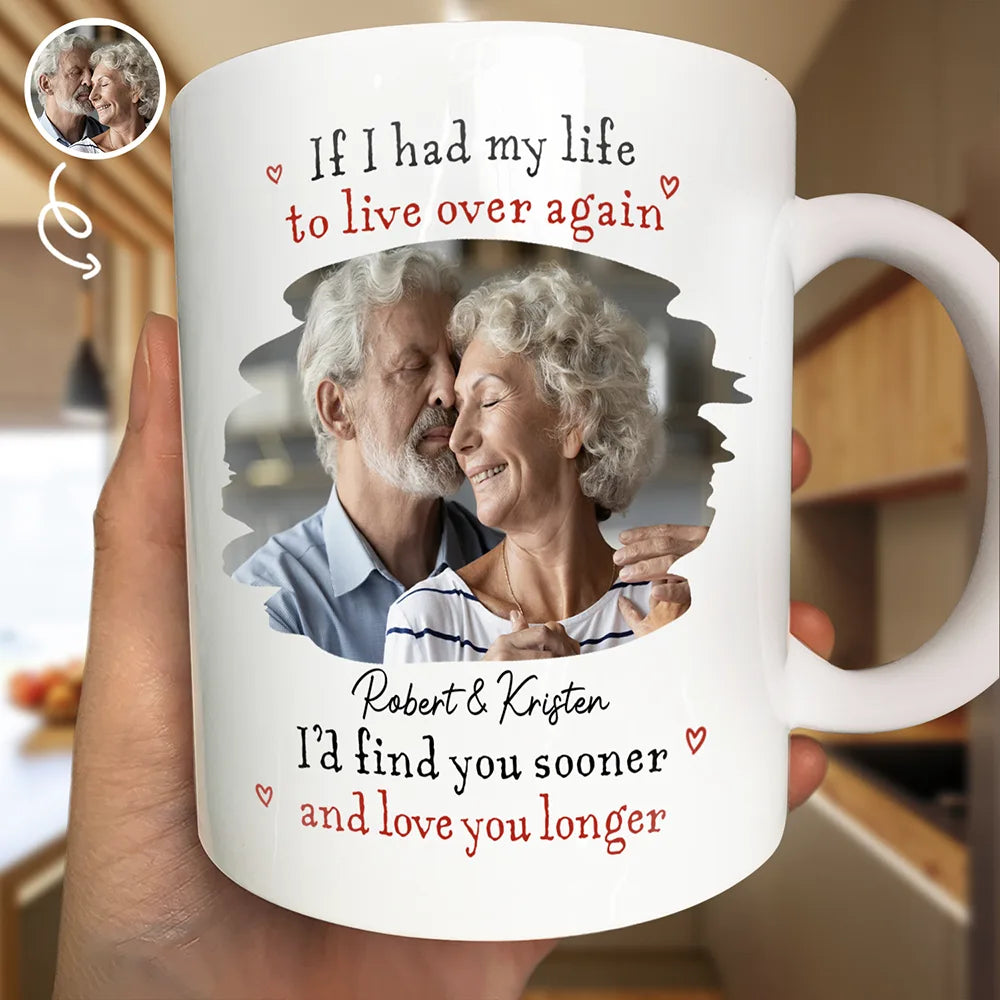 Custom Photo I'd Find You Sooner And Love You Longer - Personalized Mug