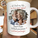 Gift For Couples,Old Couples,LGBT,Gift For Women,Gift For Men,Love - Custom Photo I'd Find You Sooner And Love You Longer - Personalized Mug