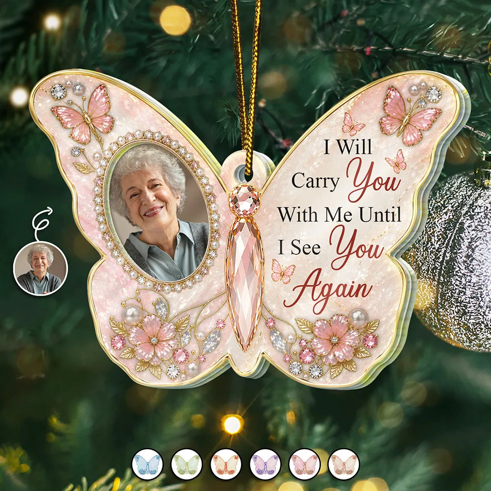 Sentimental,Christmas,Custom Photo,Family,Memorial,Upload Full Photo - Custom Photo I'm Always With You Family Memorial - Personalized Custom Shaped Acrylic Ornament