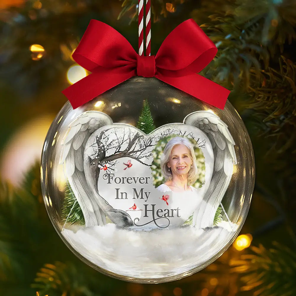 Memorial,Family,Parents,Gift For Grandparents,Sad,Christmas - Custom Photo I'm Always With You Memorial Family - Personalized 3D Acrylic Ball Ornament