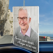 Custom Photo, Memorial, Family, Sympathetic, Dynamic Photo - Custom Photo I'm Always With You Memorial Family Portrait - Personalized Acrylic Car Hanger