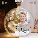 Memorial Loved One,Christmas,Custom Photo,Sympathetic,Family,Memorial,Upload Full Photo - Custom Photo I'm Always With You Memorial Gift - Personalized Round Flat Bottle Light