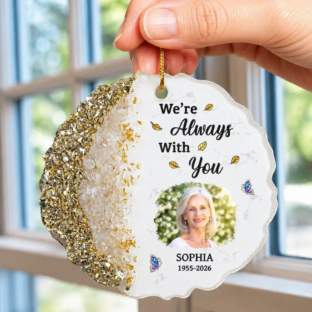 Memorial Loved One,Custom Photo,Sympathetic,Family,Memorial,Upload Full Photo,Icon - Custom Photo I'm Always With You Memorial Gift For Family, Friends - Personalized Resin Ornament
