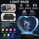 Custom Photo In Loving Memory Memorial - Personalized Crystal Heart