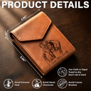 Gift For Father, Custom Photo, Art Design, Grateful, Photo - Ink Drawing - Custom Photo Ink Drawing Family Portrait Best Grandpa Dad Ever - Personalized Leather Slim Wallet