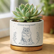 Custom Photo, Art Design, Pet Lovers, Top Market, Memorial, Sympathetic, Photo - Ink Drawing, Special Font - Custom Photo Ink Drawing Memorial I'm Always With You - Personalized Plant Pot