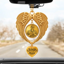Art Design,Christmas,Sympathetic,Family,Memorial,Photo - Ink Drawing - Custom Photo Ink Drawing Memorial Your Wings Were Ready - Personalized Angel Wings Photo Ornament