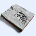 Happy,Dog Lovers,Pet Lovers,Cat Lovers - Custom Photo Ink Drawing Portrait Dog Cat Pet - Personalized T Shirt