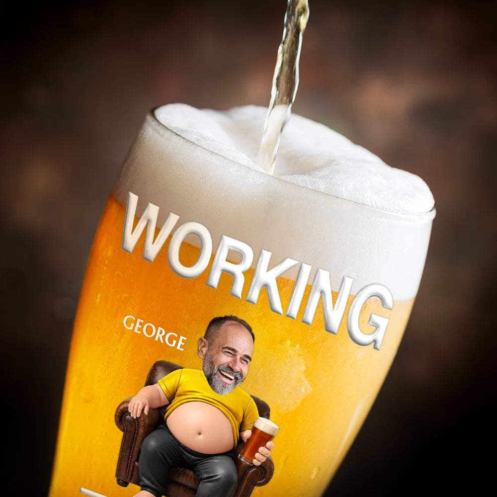 Gift For Father,Custom Photo,Humorous,Cut-Face Photo - Custom Photo It's Not A Dad Bod Father Figure - Personalized Pilsner Glass