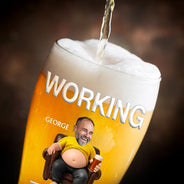 Gift For Father,Custom Photo,Humorous,Cut-Face Photo - Custom Photo It's Not A Dad Bod Father Figure - Personalized Pilsner Glass