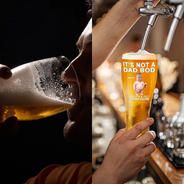 Gift For Father,Custom Photo,Humorous,Cut-Face Photo - Custom Photo It's Not A Dad Bod Father Figure - Personalized Pilsner Glass