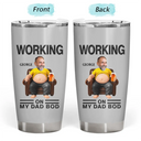 Gift For Father,Custom Photo,Humorous,Cut-Face Photo - Custom Photo It's Not A Dad Bod Father Figure - Personalized Tumbler