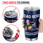 Gift For Father,Custom Photo,Humorous,Cut-Face Photo - Custom Photo It's Not A Dad Bod Father Figure - Personalized Tumbler