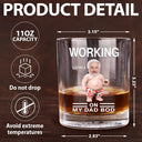 Gift For Father, Custom Photo, Humorous, Cut - Face Photo - Custom Photo It's Not A Dad Bod Father Figure - Personalized Whiskey Glass