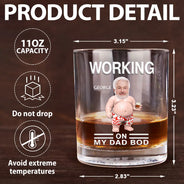 Gift For Father, Custom Photo, Humorous, Cut - Face Photo - Custom Photo It's Not A Dad Bod Father Figure - Personalized Whiskey Glass