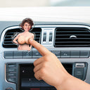 Humorous, Gift For Men, Custom Photo, Gift For Yourself, Cut-Face Photo - Custom Photo Just One More Poke - Personalized Squishy Acrylic Car Vent Clip
