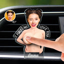 Humorous, Gift For Men, Custom Photo, Gift For Yourself, Cut-Face Photo - Custom Photo Just One More Poke - Personalized Squishy Acrylic Car Vent Clip
