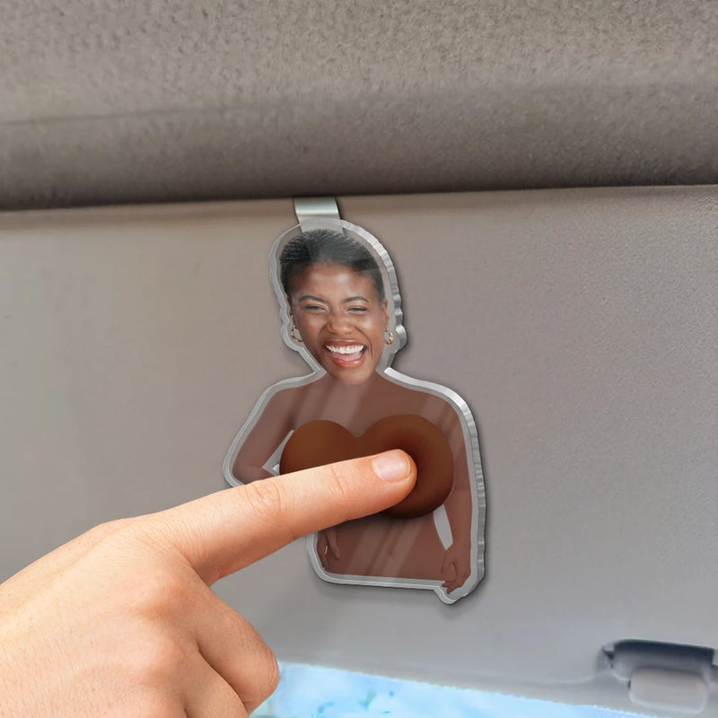 Custom Photo,Gift For Men,Gift For Yourself,Humorous,Cut-Face Photo - Custom Photo Just One More Poke - Personalized Squishy Acrylic Car Visor Clip