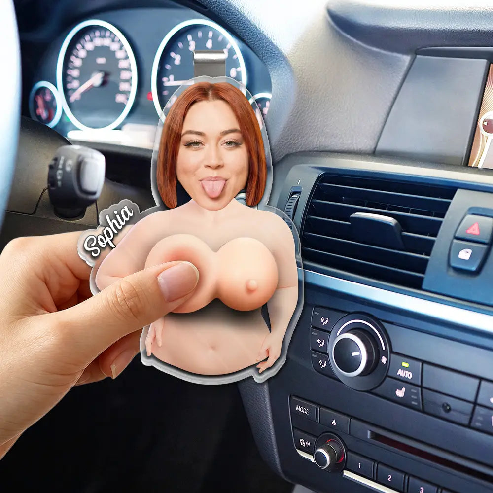 Custom Photo,Gift For Men,Gift For Yourself,Humorous,Cut-Face Photo - Custom Photo Just One More Poke - Personalized Squishy Acrylic Car Visor Clip