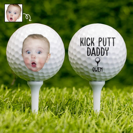 Custom Photo Kick Putt Daddy - Personalized Golf Ball