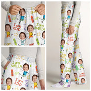 Custom Photo,Gift For Kids,Gift For Grandkids,Back To School,Happy - Custom Photo Kid Affirmations I Am Kind - Personalized Sweatpants