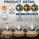 Happy, Parents, Gift For Grandparents, Gift For Kids, Gift For Daughter, Gift For Son - Custom Photo Kid Hobby Baseball Pet Ballet Gymnastics - Personalized Crystal Heart Shaped Lamp