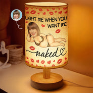 Gift For Couples, Gift For Wife, Gift For Girlfriend, Gift For Women, Funny, Old Couples - Custom Photo Light Me When You Want - Personalized Fabric Lamp