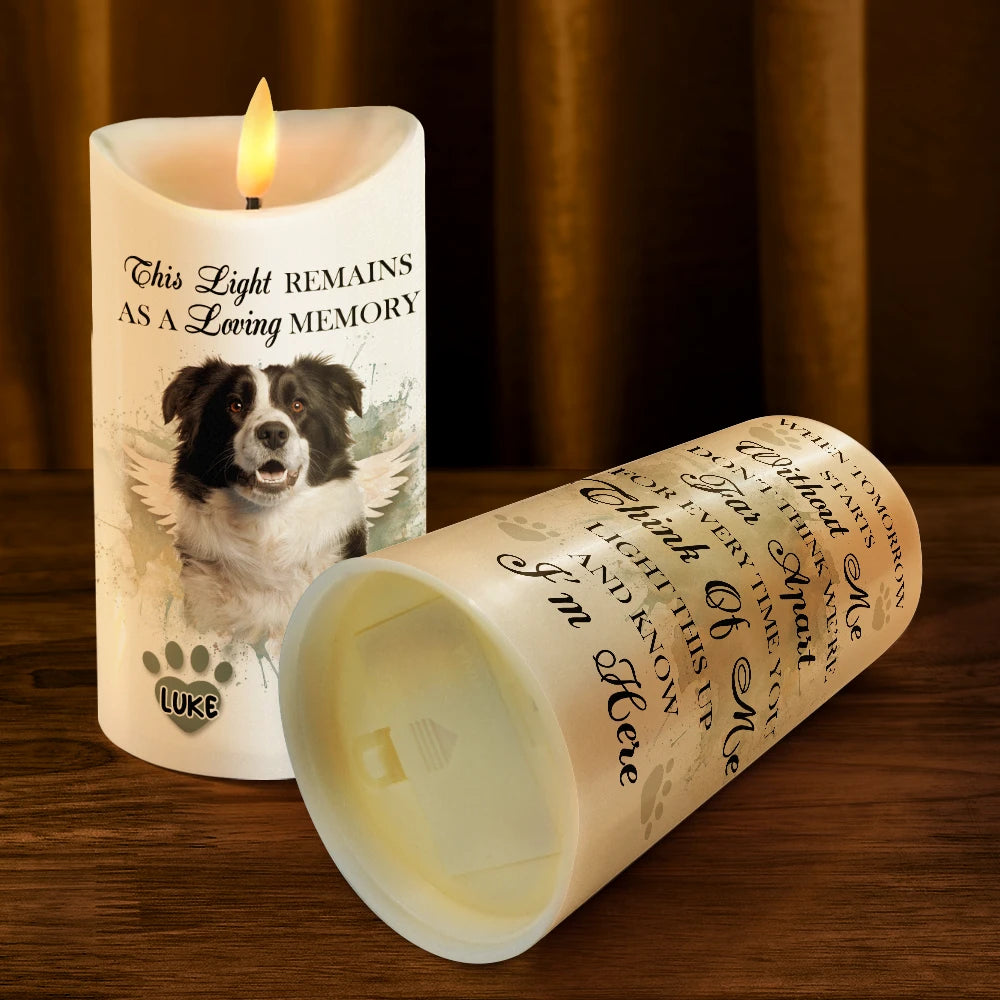 Pet Lovers - Custom Photo Light This Up And Know I'm Here - Personalized Flameless LED Candle