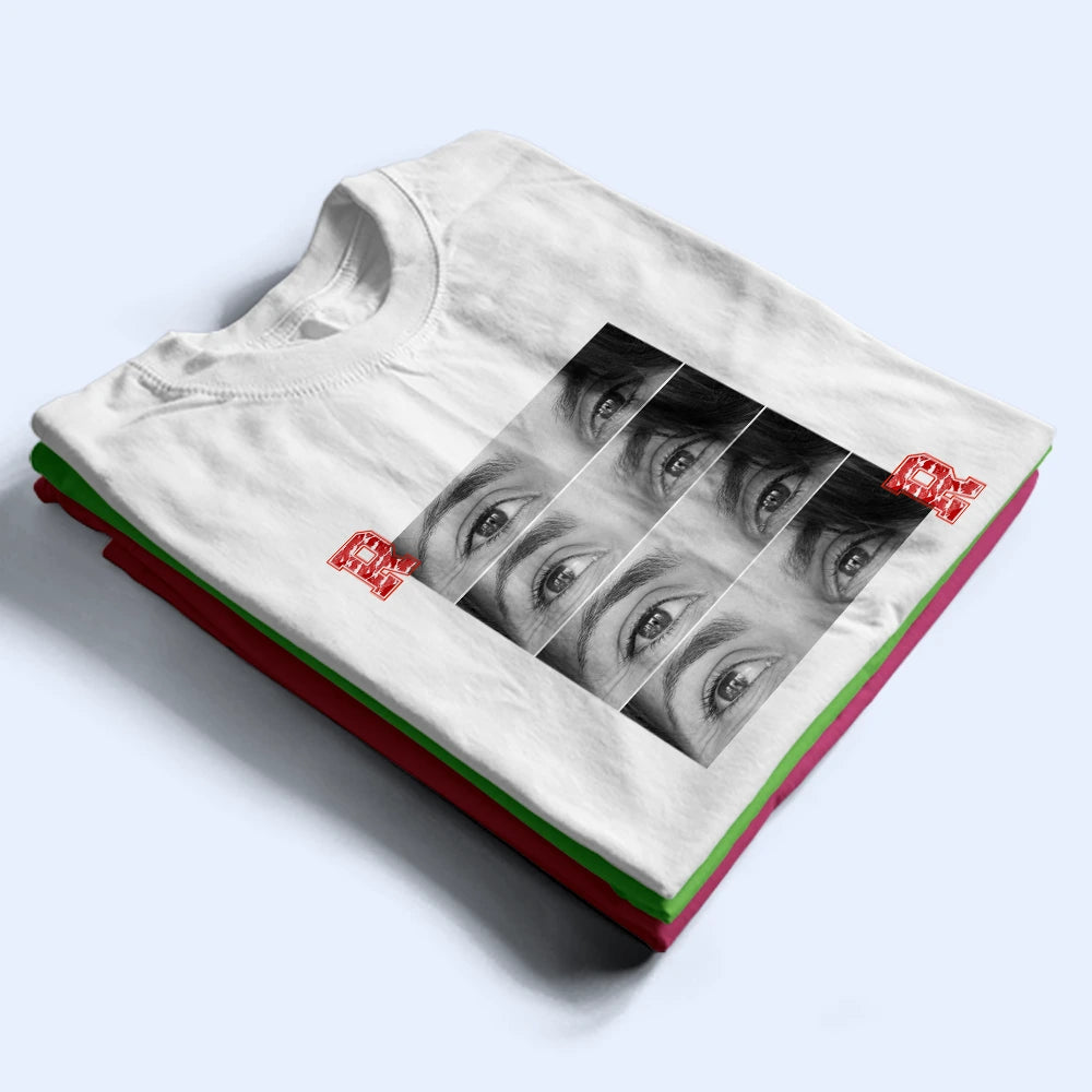 Gift For Couples,Gift For Husband,Gift For Wife,Gift For Boyfriend,Gift For Girlfriend,Happy,Custom Photo - Custom Photo Lipstick Letter Couple - Personalized T Shirt