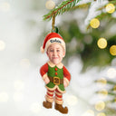 Gift For Kids, Gift For Grandkids, Christmas, Top Market, Happy - Custom Photo Little Elf Kids - Personalized Custom Shaped Acrylic Ornament