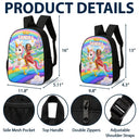 Adorable,Back To School,Custom Photo,Gift For Kids,Cut-Face Photo - Custom Photo Little Girl Princess Unicorn - Personalized Kids Backpack