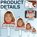 Married ,Engaged,Gift For Couples,Gift For Husband,Gift For Wife,Love,Wedding Anniversary - Custom Photo Look Who's Getting Married - Personalized Acrylic Cake Topper