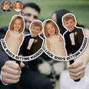 Humorous, Custom Photo, Gift For Couples, Wedding, Dynamic Photo - Custom Photo Look Who's Getting Married Couple - Personalized Handheld Fan
