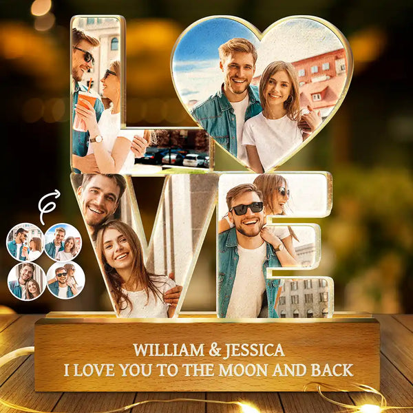 Gift For Couples,Love,Non-Eng,Gift For Husband,Gift For Wife,Gift For Boyfriend,Gift For Girlfriend,LGBT - Custom Photo Love You And Keep You Forever - Personalized Custom Shaped LED Light