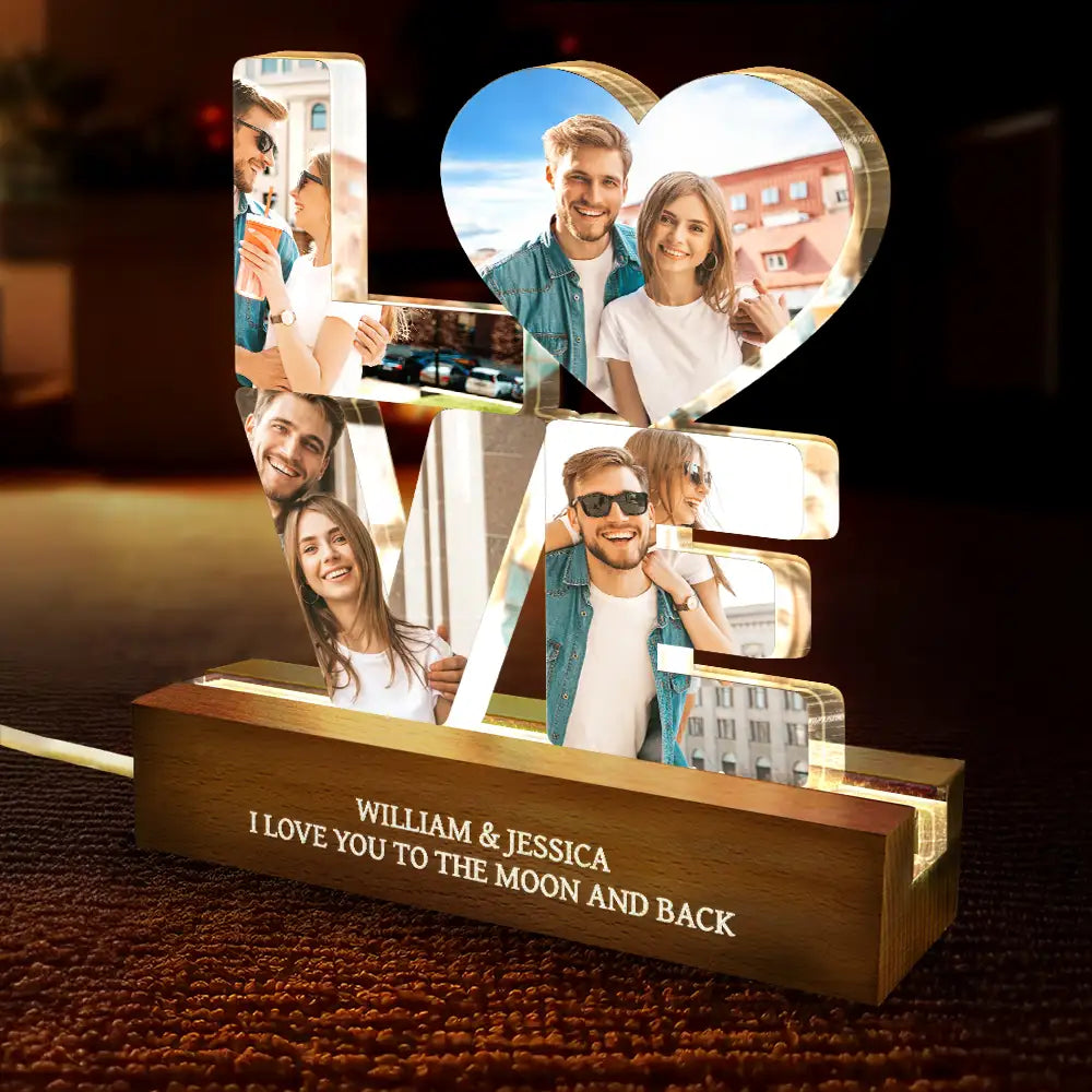Gift For Couples,Love,Non-Eng,Gift For Husband,Gift For Wife,Gift For Boyfriend,Gift For Girlfriend,LGBT - Custom Photo Love You And Keep You Forever - Personalized Custom Shaped LED Light