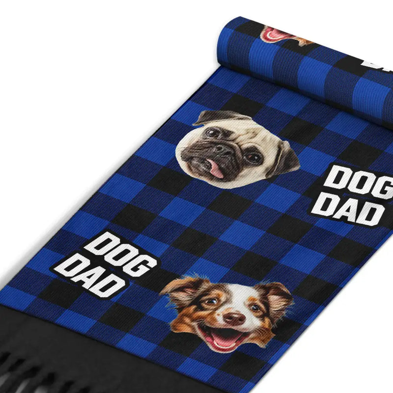 Pet Lovers,Pet Mom,Pet Dad,Pet Couple,Dog Lovers,Dog Mom,Dog Dad,Dog Couple,Cat Lovers,Cat Mom,Cat Dad,Cat Couple,Happy,Christmas - Custom Photo Lovely Pet Face - Personalized Wool Scarf With Tassel