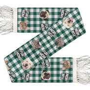 Pet Lovers,Pet Mom,Pet Dad,Pet Couple,Dog Lovers,Dog Mom,Dog Dad,Dog Couple,Cat Lovers,Cat Mom,Cat Dad,Cat Couple,Happy,Christmas - Custom Photo Lovely Pet Face - Personalized Wool Scarf With Tassel