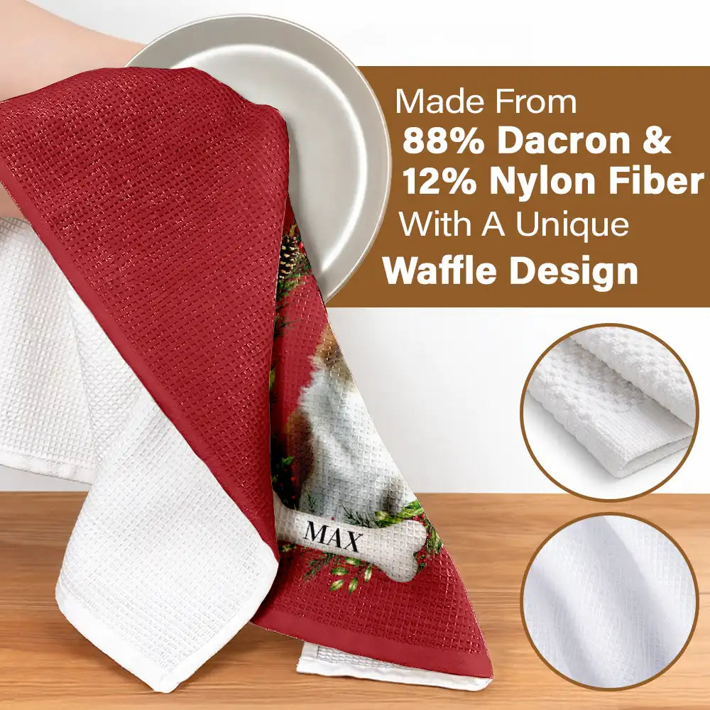Christmas, Custom Photo, Cozy, Pet Lovers, Remove BG Photo - Custom Photo Lovely Pet Face Dog Cat - Personalized Kitchen Towel