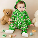 Cat Lovers, Pet Lovers, Dog Lovers, Dog Mom, Dog Dad, Cat Mom, Cat Dad, Happy - Custom Photo Lovely Pet Face Pattern Dog Cat Family - Personalized Overall Onesie Hooded Jumpsuit