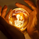 Family - Custom Photo Loving Family Siblings Besties - Personalized Crystal Globe Lamp