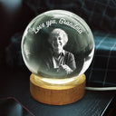 Family - Custom Photo Loving Family Siblings Besties - Personalized Crystal Globe Lamp