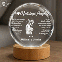 Gift For Couples,Gift For Husband,Gift For Wife,Gift For Boyfriend,Gift For Girlfriend,Love,Custom Photo - Custom Photo Marriage Prayer - Personalized Crystal Globe Lamp