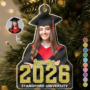 Christmas,Proud,Custom Photo,Graduation,Gift For Yourself,Remove BG Photo - Custom Photo Mastered It Graduation Keepsake - Personalized Custom Shaped Acrylic Ornament