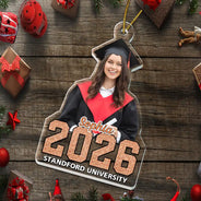 Christmas,Proud,Custom Photo,Graduation,Gift For Yourself,Remove BG Photo - Custom Photo Mastered It Graduation Keepsake - Personalized Custom Shaped Acrylic Ornament