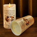 Dog Lovers, Pet Lovers, Memorial, Cat Lovers - Custom Photo Memorial A Faithful Companion Dog Cat - Personalized Flameless LED Candle