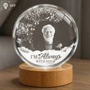 Sad, Memorial, Custom Photo - Custom Photo Memorial Always Loved Never Forgotten - Personalized Crystal Globe Lamp