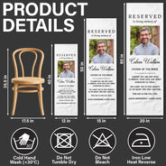 Sentimental,Custom Photo,Family,Wedding,Dynamic Photo - Custom Photo Memorial Always Remembered Always Loved - Personalized Chair Sign