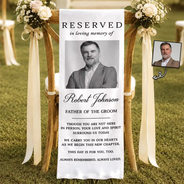 Sentimental,Custom Photo,Family,Wedding,Dynamic Photo - Custom Photo Memorial Always Remembered Always Loved - Personalized Chair Sign