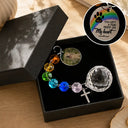 Christmas,Custom Photo,Sympathetic,Pet Lovers,Memorial,Upload Full Photo - Custom Photo Memorial Dog Cat Look For Me In The Rainbows - Personalized Crystal Suncatcher With Charm